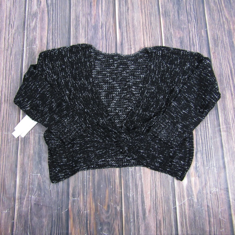 Abound‎ Sweater Womens Medium Black Marled Knit Pullover Nordstrom Rack Acrylic